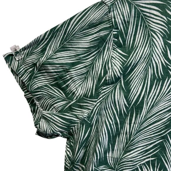 J.Crew linen cotton xl Tropical Hawaiian Down Shirt - Cotton, Short Sleeves - Picture 4 of 14